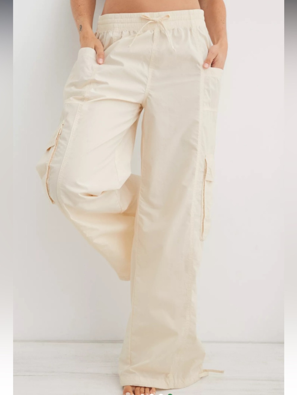 Aerie High Waisted Go-For-It Baggy Cargo Pant
